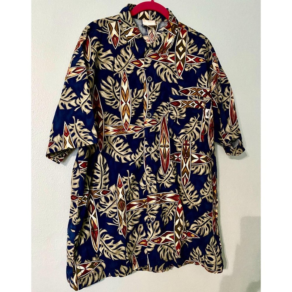Vintage NO FEAR Surfboards Hawaiian Aloha Shirt